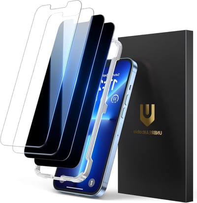 Set van 4 Screen Protectors voor iPhone 13 Pro - 2 Privacy Glazen en 2 Transparante Glazen, Dubbel Schokbestendig en Krastbestendig voor 6.1 Inch Smartphone