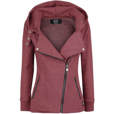 R.E.D. by EMP Vest met capuchon - Let It Rock - S tot 5XL - voor Vrouwen - rood gemêleerd