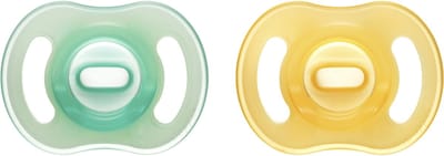 Tommee Tippee Ultra-light StayPut Night fopspenen - 0-6 maanden - set van 2 - glow in the dark fopspeen uit één stuk