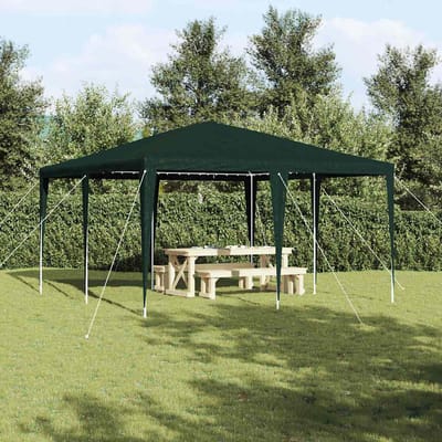 vidaXL - Partytent - Groen - 400 - x - 400 - x - 266 - cm - Polyethyleen - en - Staal