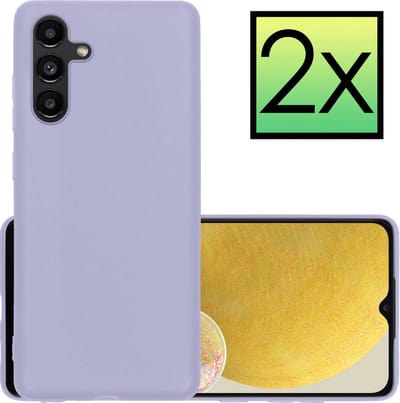 Hoesje - 2 Stuks - Geschikt voor Samsung Galaxy A13 5G - Sterk & Shockproof - Case Siliconen - Back Cover - Telefoon Hoes - Lila