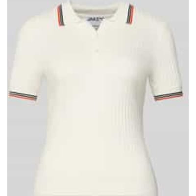 Slim fit poloshirt van viscosemix in tricotlook