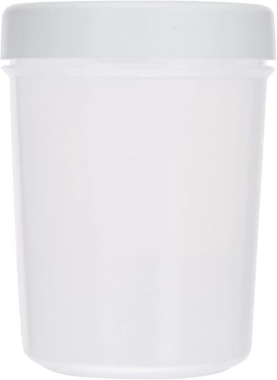 TATAY Food Storage, Airtight, 0.4L capacity, Screw lid, BPA free, Suitable Microwave and Dishwasher, White. Size: 8.5 x 8.5 x 11.2cm