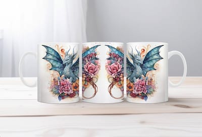Auqarel koffiemok Draak 5