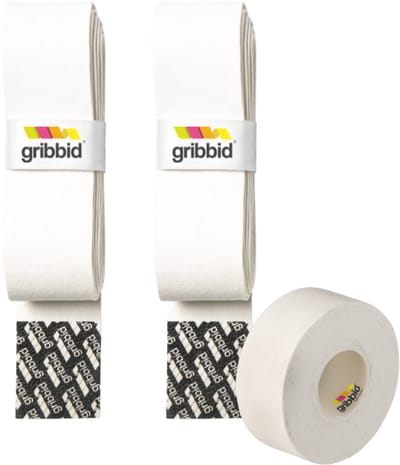 Gribbid Progrip - Hockeystick Grip - Zeemgrip - The Original Dutch Chamois - 2Pack Wit & Softtape Wit