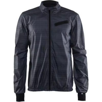 Craft Ride Wind Jacket Black/Gravel Maat M Fietsjas - Heren