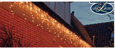 Anna's Collection Ijspegelverlichting lichtsnoeren - 200 led lampjes - warm wit - 8 m - Ijspegellampjes - Kerstverlichting
