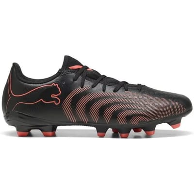 PUMA FUTURE 9 PLAY FG/AG Unisex Sportschoenen - PUMA Black-Glowing Red-Strong Gray