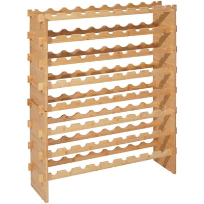 Étagère à Vin Modulaire Empilable 72 Bouteilles, 8 Niveaux, Étagère de Rangement à Vin Autoportante au Sol, Étagère d'Exposition Robuste pour Bouteilles de Vin, Étagères Stables, Facile