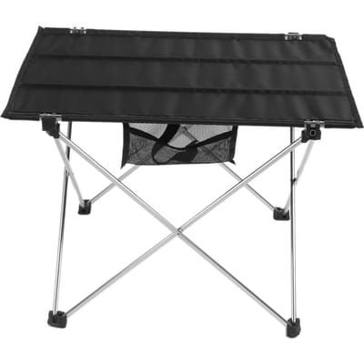 Draagbare Stoffen desktop Opvouwbare Picknicktafel BBQ Barbecue Bureau Buiten Kamperen Picknick (S) black