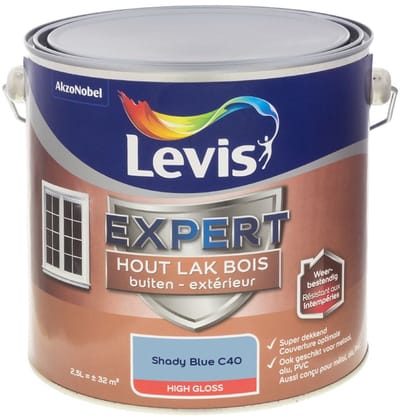 Levis - Expert Hout Lak Buiten High Gloss Mix - Shady Blue C40 - Mengverf - 2,5 L