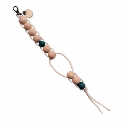 Golf Slagenteller met Ronde houten Kralen - Katoenkoord - Handgemaakt in ons Macramé Atelier - Prijs per Stuk - Inclusief Verzendkosten