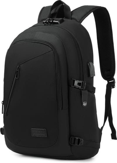 Anti Diefstal Waterdichte Rugzak Inclusief Usb Oplaadstation - Laptop tas 14 t/m  15,6 inch - voor dames en heren en jongens - schooltas - Zwart van Zedar
