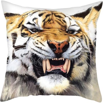 Woondecoratie Dierenwereld Tijger Leeuw Patroon Polyester Kussensloop Kussenhoes voor Slaapkamer Woonkamer funda de almohada 50x50cm
