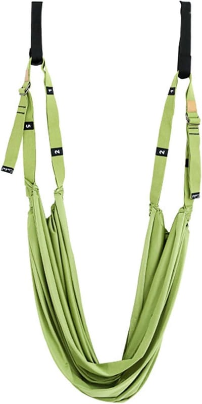 Yoga hangmat, trapeziumschommelset, yoga-schommel - Stretch Band Ballet Cheer Dance Thuis Riem Touw hangmat, sling inversie voor pilates, gymnastiek, training, verticale schommel, acrobatiek doek - groen