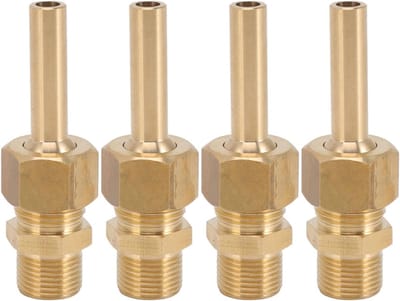 4 Stuks Koper Hexagonale Waterfontein Douches - Directe Jet Nozzles voor Vijver en Tuin Decoratie