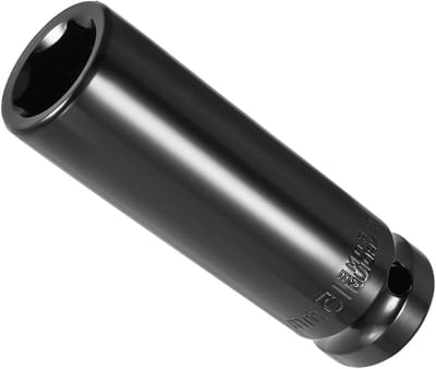 1/2 Inch 15mm Diepe Impact Socket van Gehard CR-V Staal, 6-Punt Ontwerp voor Professioneel Gebruik, Duurzaam en Betrouwbaar