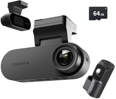 Dashcam Auto Camera Voor en Achter - 4K Beeld - met 64GB SD Kaart - GPS - DDPAI N2