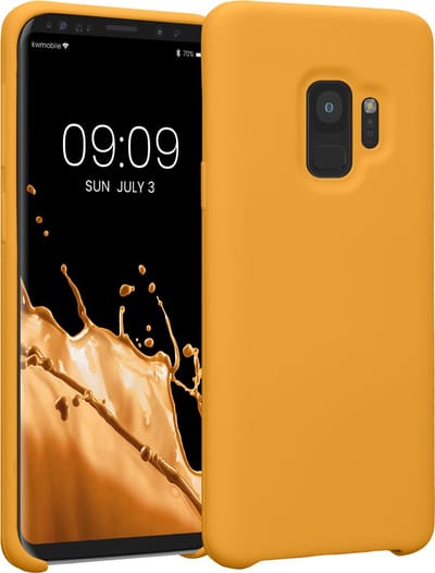 kwmobile telefoonhoesje geschikt voor Samsung Galaxy S9 - Hoesje met siliconen coating - Smartphone case in mango