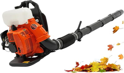 Benzine Bladblazer - Rugzak Model - Tuin Onderhoud - Krachtige Luchtstroom - 415 cc - Oranje Zwart