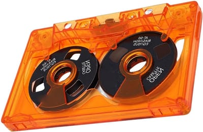 Spoel tot spoel cassettebandje - Muziek opname - Muziek opnemen - Dynamisch visueel effect - 50 minuten - Zwart
