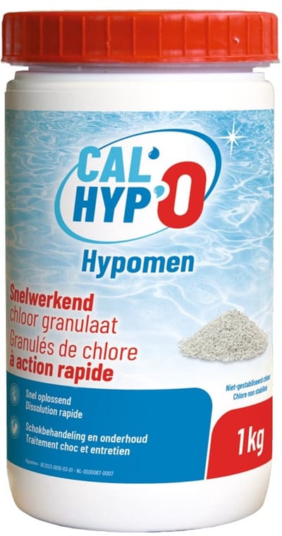 Cal'Hyp'O Snelwerkend Chloor Granulaat - Zwembadreinigingsmiddel - 1 kg - Snelwerkend - Desinfectie