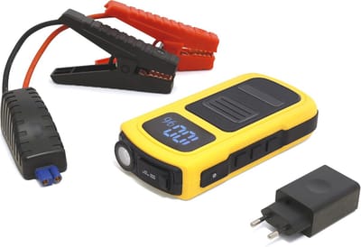 Noodstarthulp 12V 1500A voor Benzine- en Dieselvoertuigen met Accupack, LED-beeldscherm en USB-C-oplader