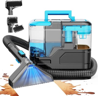 Bekledingreiniger - Tapijtreiniger - Vlekken Verwijderen - Dubbel Tanksysteem - 2 Liter - Blauw