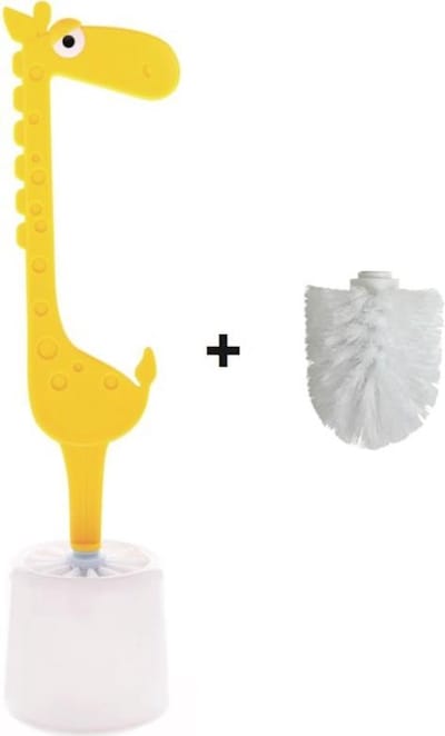 RMEX Giraffe WC borstel Grappig Toiletborstel Extra Borstel Trendy- Geel