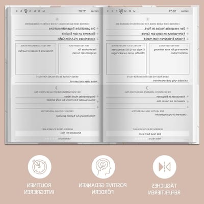 5 Minute Diary voor Volwassenen, 128 Pagina's, A5, Combinatie van Mindfulness, Dankbaarheid en Zelfreflectie, Persoonlijke Groei en Motivatie Journal