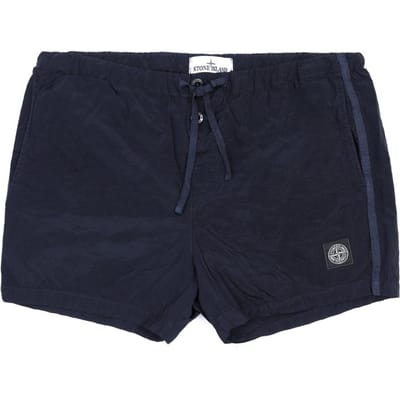 Stone Island Mannen S Zwembroek Econyl Metalen Logo Patch l1S15b100003 S0043 L1S15B100003 S0043 V0020 (L)