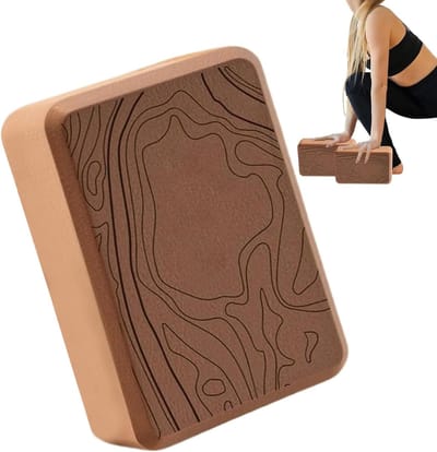 Pilates blok - Yoga steun - Fitness training - Hoge dichtheid schuim - 24 x 15 x 8 cm - Bruin