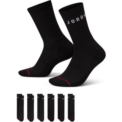 Jordan Everyday Crew 6er Pack Sokken Zwart K010