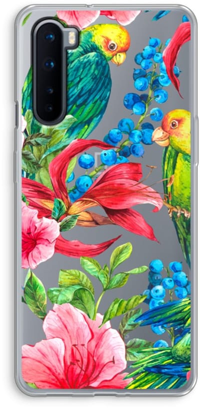 Case Company® - Hoesje geschikt voor OnePlus Nord hoesje - Papegaaien - Soft Cover Telefoonhoesje - Bescherming aan alle Kanten en Schermrand