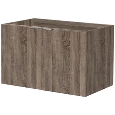 Aquavive Wastafelonderkast Cecina 47cm - Donker Eiken Houtlook - Met 2 Deuren - 47,6x79,4x50cm