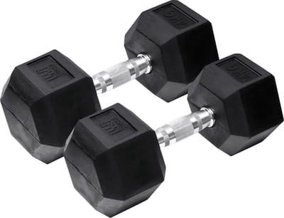 Orange Gym, Hex Dumbbell – 4KG – Set van 2 - hexagon dumbbells - neoprene dumbbell -