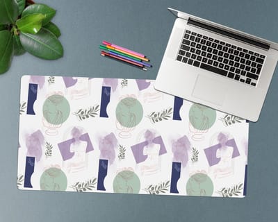 Coloray Bureau Onderlegger - Antieke portretten Bureau Pad - 90 cm x 45 cm - Veelkleurig Bureau Onderlegger - Bureau Mat - Bureaumat - Onderlegger Bureau - Bureau Onderlegger Groot