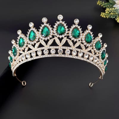 Stijlvolle Bruidskroon Waterdruppel Diamant Prinsessenkroon Optreden Verjaardag Tiara Bruidsjurk Accessoires Kroon