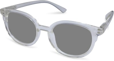 Vista Bonita NOVA – Zonneleesbril UV400 – Sterkte +1.00 – Kleur Transparant – Unisex model – Licht en hip – Ronde pasvorm – Flexveren - Inclusief etui en doekje