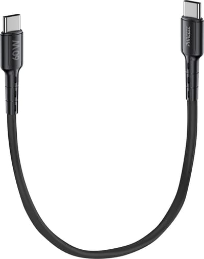 Korte usb C kabel - 30 cm - 65w snelladen & 480 mbps data - Usb C kabeltje voor auto, powerbank, carplay