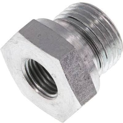 G 1/2'' x G 1/4'' M/F Verzinkt Stalen Neusstuk 630 Bar - Hydrauliek [2 Stuks]