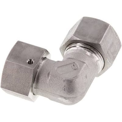 M30x2 x 20S RVS Verstelbaar L-Fitting 90graden met Afdichtconus en O-ring 400 Bar DIN 2353 - FL2E-NC-STFP-30-20-SO