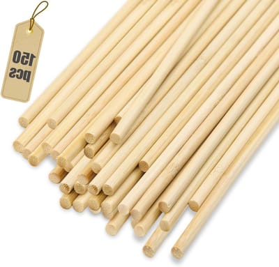 Houten Sticks voor Creatieve Projecten - 150 Stuks, 300 x 4 mm, Ideaal voor Meubeldecoratie, Modelbouw en DIY Knutselen