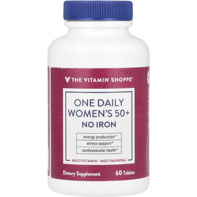 The Vitamin Shoppe, One Daily Vrouwen 50+, IJzervrij, 60 Tabletten