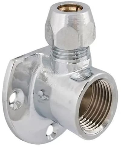 Schlösser Armaturen JS Wandschijf met knelkoppeling, DN10, 1/2'' x 3/8'' x 10mm, verchroomd, 0018721510001