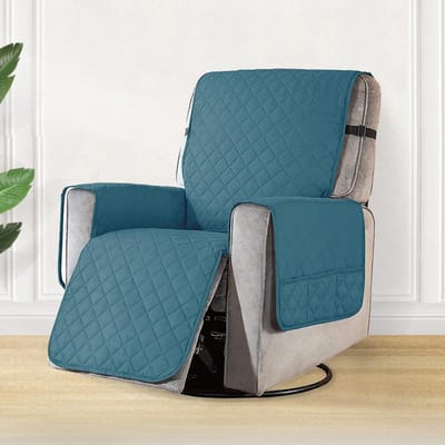 Fauteuil Stoelhoes Mat Antislip Wasbaar Huisdier Bank Sofa Beschermhoes Meubelbeschermer Zijvak Fauteuil Plaid Hoes S-63cm gray