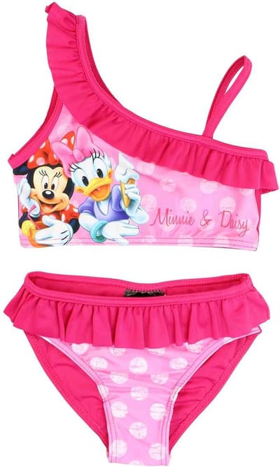 Disney Bikini - Minnie Mouse en Katrien -Donkerroze - Maat 98/104