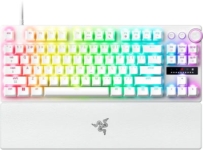Razer Huntsman V3 Pro TKL 8Khz - Analog Optical Gen-2 - Gaming Toetsenbord - Zonder Numpad - Engels (US international) - Wit