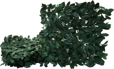 Wandtegel MCW-L78, privacyscherm windschermbekleding voor terras/balkon, 4x 50x50cm elk = 1m² ~ laurel green