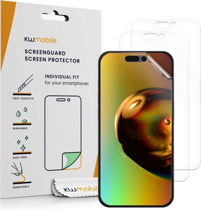 kwmobile 3x screenprotectors geschikt voor Apple iPhone 16 Pro / iPhone 17 / iPhone 17 Pro - beschermende folie voor smartphone